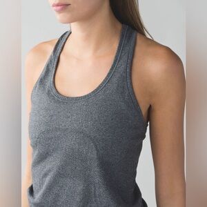 Lululemon swiftly tech racerback Heathered black grey